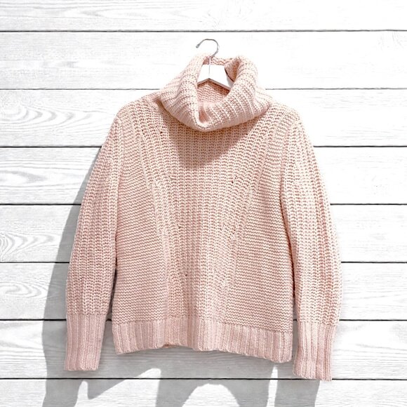 Banana Republic sweater, mixed knit turtleneck sweater Size S - Picture 1 of 9